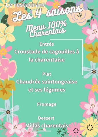 les jardins de Saintes repas
