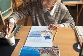 emeis maison bleue aquarelle